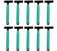 Men's Razor 10pcs Portable Manual Beard Trimmer Disposable Shaving Razors Shaver with Long Handle Safety Razor for Travel Hotel