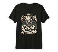 Mens Real Grandpa Go Duck Hunting Waterfowl Premium T-Shirt