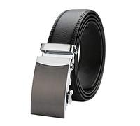 Men'S Real Leather Belt Ratchet Black Belt Gifts For Men For Dress Men Men With Automatic Buckle. : Xxl) (Color : Colour, Size : S)
