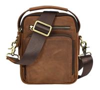 Mens Real Leather Cross Body Bag Small Organiser Casual Pouch Jett Tan Hunter House of Leather Light Brown Small