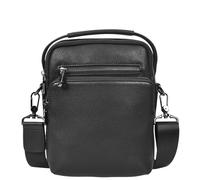 Mens Real Leather Cross Body Bag Small Organiser Pouch Lincoln Black