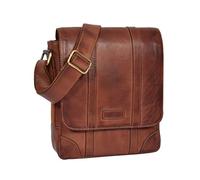 Mens Real Leather Flight Bag Cross Body Organiser Travel Casual Pouch Russell Tan