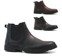 Mens Real Leather Shoes - Pull On Boots, Smart, Chelsea, Vintage & Retro Look | Pointed Toe, Chukka | Lightweight & Comfortable Fit (Brown, UK Footwear Size System, Adult, Men, Numeric, Medium, 11)