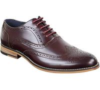 Mens Real Leather & Suede Laced Gatsby Brouges Smart Casual Designer Retro Shoes Wine 10