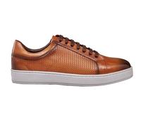 Mens Real Leather Trainer Smart Casual Flat Rubber Sole Low Top Sneaker Shoes [ JC1117-17-BROWN-45EU, 11UK ]
