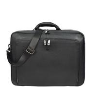 Mens Real Leather Travel Bag Holdall Style Briefcase Terni Black House of Leather Black Large