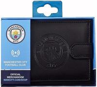 MEN'S REAL LEATHER WALLET RFID ANTI FRAUD MONEY CASH ID CARD DEBOSSED CREST BOX