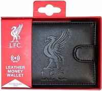 MEN'S REAL LEATHER WALLET RFID ANTI FRAUD MONEY CASH ID CARD DEBOSSED CREST BOX