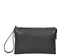 Mens Real Leather Wrist Bag Lockable Clutch Organiser Travel Pouch Thames Black House of Leather Black Small
