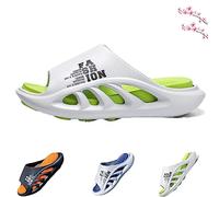 Mens Recovery Sandals With Comfortable Plantar Fasciitis Fashion,Mens Sandals Extra Wide With Arch Support (White,44)