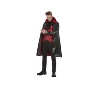 Mens Red & Black Devil Fancy Dress Costume (Large)