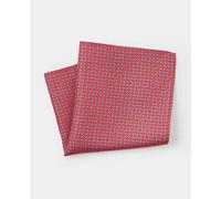 THE SAVILE ROW COMPANY LONDON Men's Silk Pocket Square Handkerchief - Red Circular Link Chain