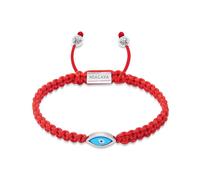 Men's Red String Bracelet with Silver Evil Eye, male, Nialaya, Bracelets, Gray, XL, Accessories XL