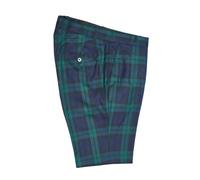 Mens Red Tartan Tweed Check Golf Sta Press Trousers Slim Fit 60s 70s Mod Retro Pants (Black Watch Green Tartan, 40W)