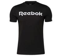 Reebok Men's Graphic Series Linear Logo T Shirt, Black/White, XL UK