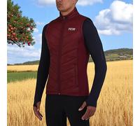 Mens Reflective Gilet TCA Excel Running Vest Thermal Padded Burgundy Size M