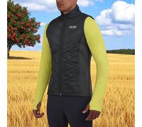 Mens Reflective Gilet TCA Excel Running Vest Thermal Padded Dark Green Size XL