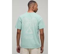 Men's Regular Coca Cola Tennis License Print T-Shirt | Sage | Size Small | BOOHOOMAN