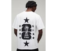 Men's Regular Fifa World Cup License Print T-Shirt | White | Size X-Small | BOOHOOMAN