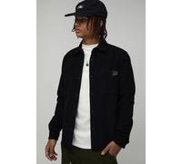 Men's Regular Fit Long Sleeve Cord Woven Tab Overshirt | Black | Size Medium | BOOHOOMAN