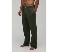 Men's Relaxed Fit Jersey Lounge Bottoms | Sage | Size Large | BOOHOOMAN