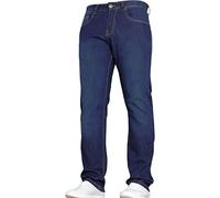Mens Relaxed Fit Straight Leg Stretch Denim Jeans Regular Basic Pants Relaxed Fit Spandex Work Trousers, Denim, 38W