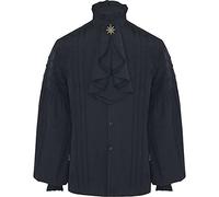Men's Renaissance Shirts Pirate Medieval Costume Lotus Leaf Collar Blouse