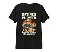 Mens Retired Plumber Retro Beach Done Dealing with It Premium T-Shirt