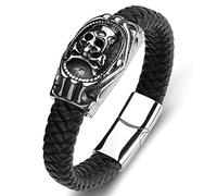 Men's Retro Bracelet Skull Bracelet Boy Bracelet Stainless Steel with Magnetic Clasp Men's Gifts