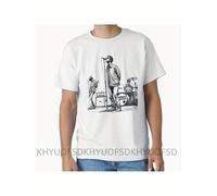 Men's Retro Britpop Oasis Band Graphic Cotton Breathable Round Neck Short Sleeve Casual Tee with Minimalist Line Art Design T Shirt Multicolor