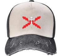 Men's Retro Cowboy Hat Cross of Santiago Trucker Hat Vintage Distressed Denim Burgundy Cross Sun Cap Unisex Style All Seasons Travel Caps The Gift
