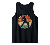 Mens Retro Cricket Player Batter Batsman - I Love Cricket Tank Top