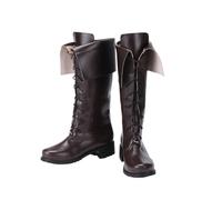Men's Retro Gothic Boots Medieval Lace Up Cosplay Boots Halloween Vintage Stage Pirate Viking Tied Shoes
