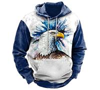 Men's Retro Hoodies - Casual Native Indians 3D Printed Hooded Sweatshirt Drawstring Pullover with Pocket