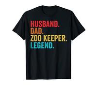 Mens Retro Husband Dad Zoo Keeper Legend Father Dad Gifts T-Shirt
