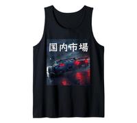 Mens Retro JDM Drift Race Tuning Cars Racing at Rainy Night Gifts Tank Top