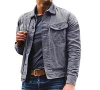 Mens Retro Mod 60S 70S Military Shirt-Jacket Overshirt Denim Short Denim Jacket Mens Vintage Style Trucker Coat Western Classic Style Coat Lightweight Jeans Outerwear Stylish Cowboy Coats