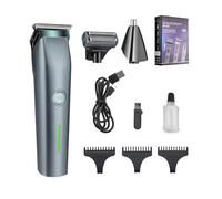 Men's Retro Oil Hair Clippers Salon 3 in 1 Electric Home USB Charging T-Type Scissors Barber Scissors Professional for Men