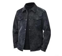 Men's Retro Tie-Dye Jacket Imitation Leather Loose Fit for punk Style | Unique tie-dye pattern, faux leather material, loose for fit for ultimate street style comfort