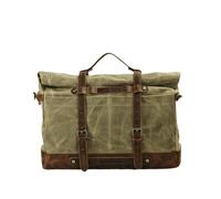 Men's Retro Travel Bag Large Capacity Portable Casual Messenger Bag(Green)