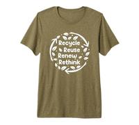 Mens Reuse Reduce Recycle Funny Ecological Earth Day Outfit Premium T-Shirt