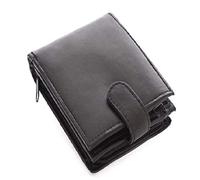 Lorenz Mens RFID Blocking Soft Leather Wallet with Back Zipped Compartment 11cm x 9.5cm x 1.5cm, Black, Taille Unique, Purses
