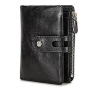 Mens RFID Blocking Wallet Soft Leather Origin for Men Multi-Function Wallet Compatible with AirTag Credit Card Holder (Black-c2203)