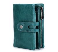 Mens RFID Blocking Wallet Soft Leather Origin for Men Multi-Function Wallet Compatible with AirTag Credit Card Holder (Blue-c2203)