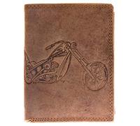 Men's RFID Genuine Leather Wallet Wild Things Only with a Motorbike
