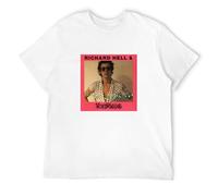 Men's Richard Hell & The Voidoids Graphic Printed Top Tee T-Shirts White XXL