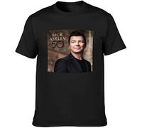 Men's Rick Astley 50 Vinyl cd Cover Men's T-Shirt(Small)
