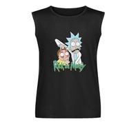 Men's Rick Morty Funny Fashion Clothing Sleeveless T-Shirt Vest Tank Tops Black 3XL