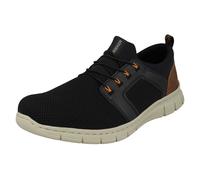 Mens Rieker Knitted Textile Slip On Casual Shoes Elasticated Laces 'B7796'