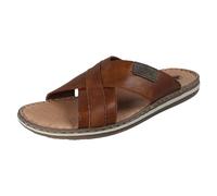 Mens Rieker Slip On Leather Crossover Mule Style Sandals '21082'